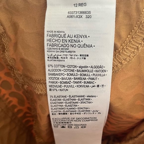 Levi's Girl’s 12R Black Tan Leopard Print Jeggings Comfortable Fun Pull On Pants - Picture 8 of 8